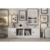 Leksa 2 Kapaklı Raflı Kitaplık 130 Cm Beyaz Ktp-1197-Ç