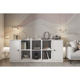 Leksa 2 Kapaklı Raflı Kitaplık 160 Cm Beyaz Ktp-1174-Ç