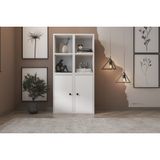Leksa 2 Kapaklı Raflı Kitaplık 65 Cm Beyaz Ktp-1036-Ç