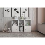 Leksa 2 Kapaklı Raflı Kitaplık 65 Cm Beyaz Ktp-1048-Ç
