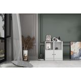 Leksa 2 Kapaklı Raflı Kitaplık 65 Cm Beyaz Ktp-1190-Ç