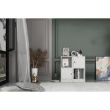 Leksa 2 Kapaklı Raflı Kitaplık 65 Cm Beyaz Ktp-1191-Ç