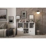 Leksa 2 Kapaklı Raflı Kitaplık 97 Cm Beyaz Ktp-1184-Ç