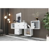 Leksa 3 Kapaklı Duvar Raflı Kitaplık 170 Cm Beyaz Ktp-1444-Ç
