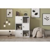 Leksa 3 Kapaklı Raflı Kitaplık 65 Cm Beyaz Ktp-1028-Ç
