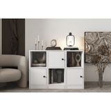 Leksa 3 Kapaklı Raflı Kitaplık 97 Cm Beyaz Ktp-1187-Ç