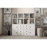 Leksa 4 Kapaklı Çekmeceli Raflı Kitaplık 97 Cm Beyaz Ktp-1071-Ç