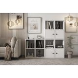 Leksa 4 Kapaklı Raflı Basamakli Kitaplık 130 Cm Beyaz Ktp-1242-Ç