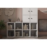 Leksa 4 Kapaklı Raflı Kitaplık 130 Cm Beyaz Ktp-1269-Ç