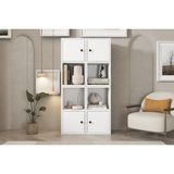 Leksa 4 Kapaklı Raflı Kitaplık 65 Cm Beyaz Ktp-1034-Ç