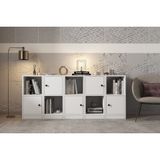Leksa 5 Kapaklı Raflı Kitaplık 160 Cm Beyaz Ktp-1176-Ç