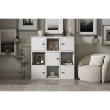 Leksa 5 Kapaklı Raflı Kitaplık 65 Cm Beyaz Ktp-1054-Ç