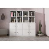 Leksa Kapaklı Raflı Kitaplık 130 Cm Beyaz Ktp-1324-Ç