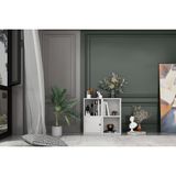 Leksa Kapaklı Raflı Kitaplık 65 Cm Beyaz Ktp-1021-Ç