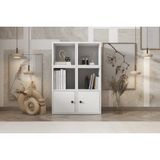 Leksa Kapaklı Raflı Kitaplık 65 Cm Beyaz Ktp-1025-Ç