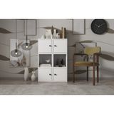 Leksa Kapaklı Raflı Kitaplık 65 Cm Beyaz Ktp-1026-Ç