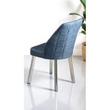 Leksus Sandalye Mutfak Cafe Restaurant Proje Metal Lüks Sandalye - Gri