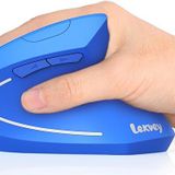 Lekvey Dikey Kablosuz Ergonomik Mouse, Şarj Edilebilir 2.4G Optik - Mavi