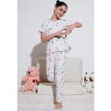 Lela % 100 Pamuk Bisiklet Yaka Kısa Kollu Kız Çocuk Pijama Takımı 6651002 ŞEKER PEMBE