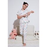 Lela % 100 Pamuk Bisiklet Yaka Kısa Kollu Pijama Takımı Kız Çocuk Pijama Takımı 6651002 - Şeker Pembe - 5 - 6 Yaş
