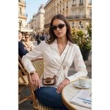 Lela % 100 Pamuk Slim Fit Toka Detaylı Uzun Kollu Gömlek Bayan Gömlek 6778317 - Beyaz