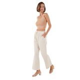 Lela% 100 Pamuklu Bol Paça Regular Fit Pantolon Bayan PANTOLON 673PY2008