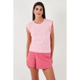 Lela 5864019 Toz Pembe Kadın T-shirt