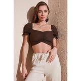 Lela 5865601 Kahve Kadın Bluz