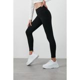 Lela 626TIGHTS Siyah Yüksek Bel Toparlayıcı Kışlık Kadın Tayt