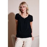 Lela Bağlamalı Yaka Kısa Kollu Regular Fit Bluz BLUZ 5865641