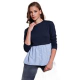 Lela Bisiklet Yaka Gömlekli Oversize Fit OYSHO Kumaş Sweat Bayan SWEAT 5865880