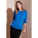 Lela Bisiklet Yaka Truvakar Kol Bluz Bayan Bluz 5861416Y