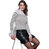 Lela Çizgili Regular Fit Balıkçı Yaka Kazak Bayan KAZAK 4615565