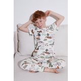 Lela Desenli % 100 Pamuk Bisiklet Yaka Pijama Takımı Erkek Çocuk PİJAMA TAKIMI 6651003