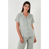 Lela Desenli Regular Fit Gömlek Yaka Pijama Takımı Bayan PİJAMA TAKIMI 65750101