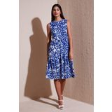 Lela Desenli Regular Fit Kolsuz Bayan Elbise 5865731 SAKS