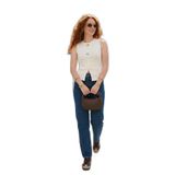 Lela Fittted Fit Bisiklet Yaka Aksesuar Detaylı Bluz Bayan BLUZ 5866475