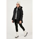 Lela İçi Pelüş Astarlı Kapüşonlu Şişme Kız Çocuk Mont 6035034
