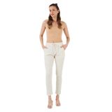 LELA Kadın Slim Fit Normal Bel Cepli Pantolon, Gri, S