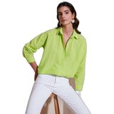 Lela Keten Görünümlü% 100 Pamuk Relaxed Fit Gömlek Bayan GÖMLEK 51444624