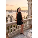 Lela Kolsuz Mini Boy Cepli Bayan Elbise 6525734 SİYAH