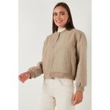 Lela Loose Fit Sıfır Yaka Çıtçıtlı Kaşe Kısa Mont Bayan MONT 6810178