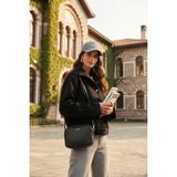 Lela Pamuk Karışımlı Oversize Kemer Detaylı Astarlı Kısa Kaşe Kaban Bayan Kaban 6839657 - Standart - Siyah