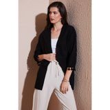 Lela Pamuk ve Keten Karışımlı Püskül Detaylı Regular Fit Uzun Kimono Hırka HIRKA 5869015