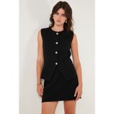 Lela Pamuk ve Yün Karışımlı Slim Fit Bisiklet Yaka Tüvit Yelek YELEK 611YE00059