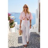 Lela Pamuklu Comfort Fit Yüksek Bel Geniş Paça Bayan Pantolon 668YP5540 BEYAZ
