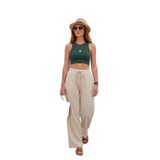 Lela Pamuklu Comfort Fit Yüksek Bel Geniş Paça Pantolon Bayan PANTOLON 668YP5540