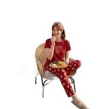 Lela Pamuklu Regular Fit Desenli Bisiklet Yaka Pijama Takımı Bayan PİJAMA TAKIMI 65790784