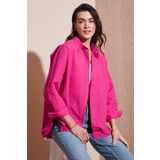 Lela Pamuklu Regular Fit Önü Kısa Arkası Uzun Oval Kesim Bayan Gömlek CF25S163867 FUŞYA