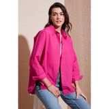 Lela Pamuklu Regular Fit Önü Kısa Arkası Uzun Oval Kesim Gömlek Kadın Gömlek CF25S163867 - Fuşya